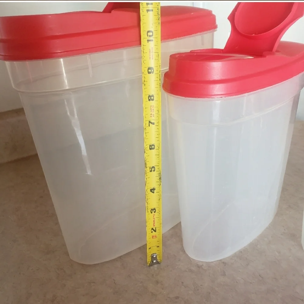 Food Storage Containers (3) Cereal Rice Pasta Dispenser